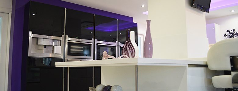 colourful designer kitchen