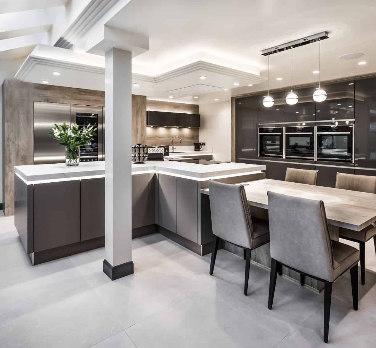 kitchen contemporary modern kitchens stunning island practicality combining