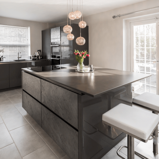 A Contemporary Sociable Kitchen with an island