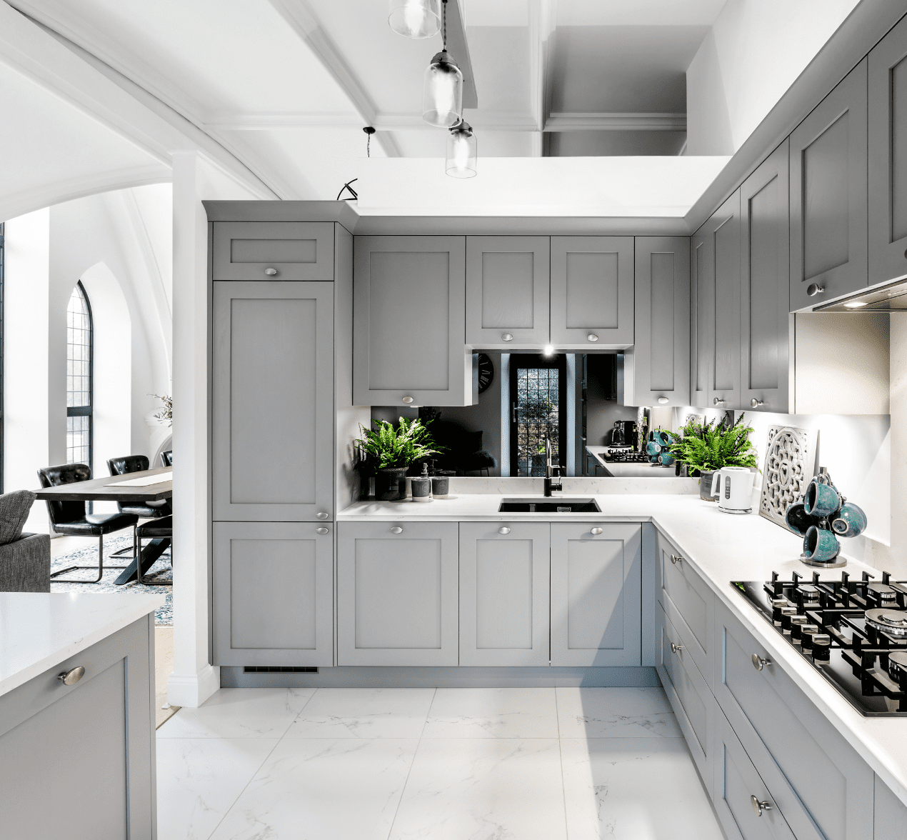 A classic shaker kitchen for a penthouse apartment