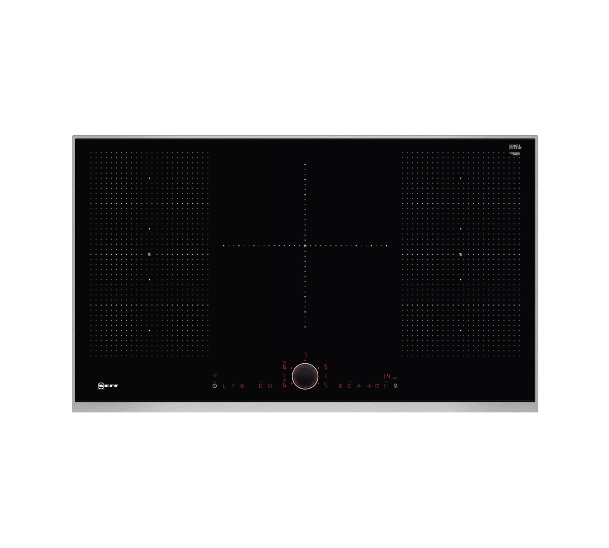 Flexinduction Hob Black/Stainless Steel
