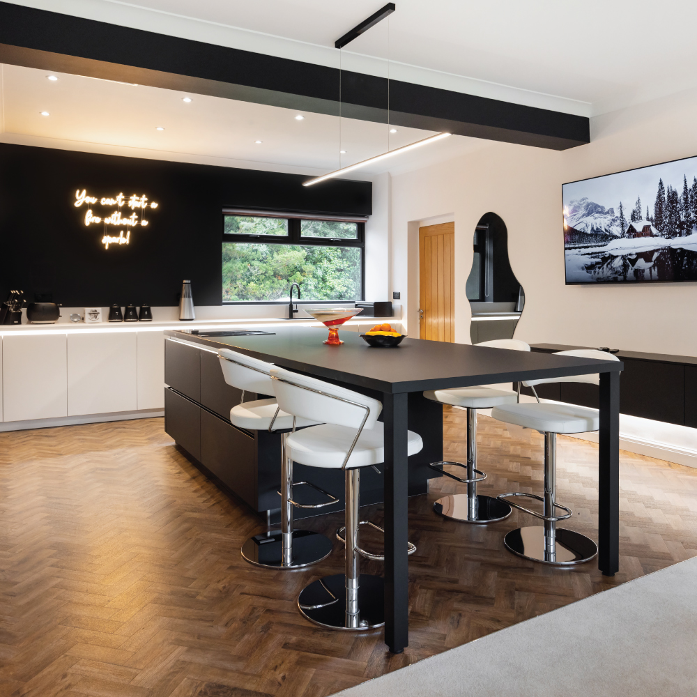 A Monochrome Masterpiece: A Striking Kitchen Transformation